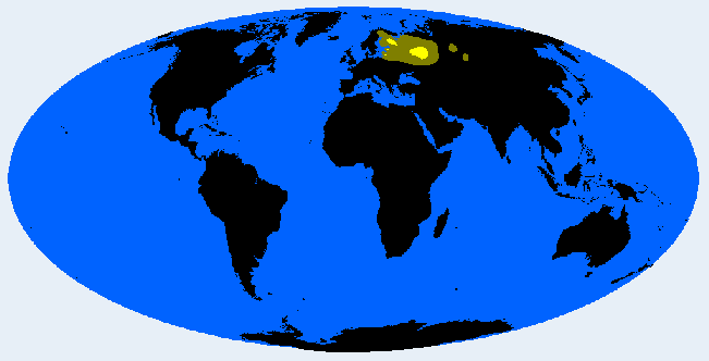 Distribution map showing areas where Fenno Nordid is found