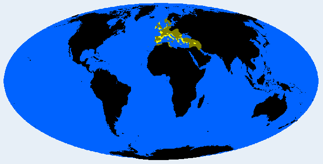 Distribution map showing areas where Litorid is found